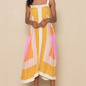 O’Neill Midi Dress - Miranda White Multi Geometric Print